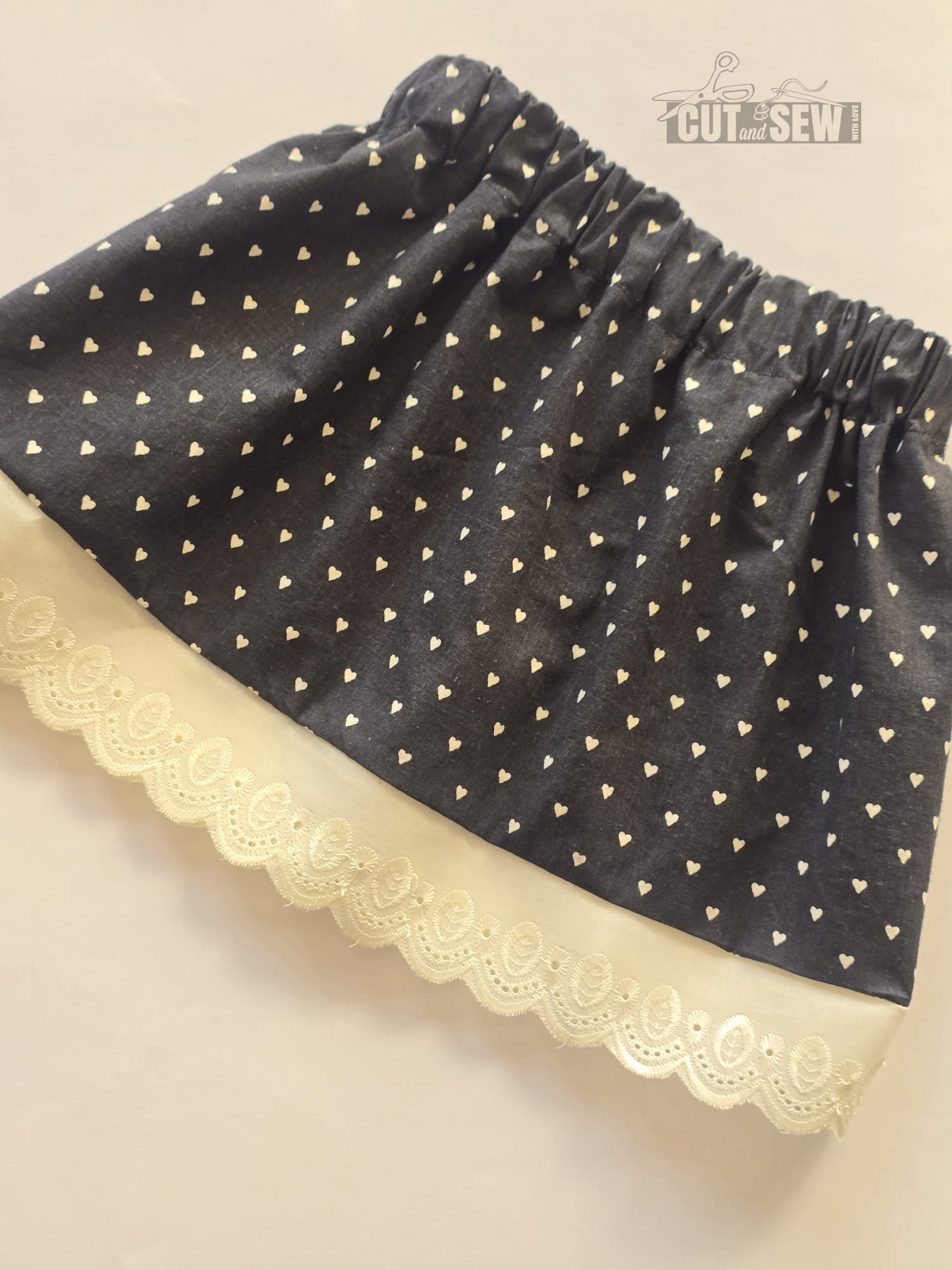 White Hearts Skirt