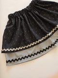 Double Layers Striped Black Skirt